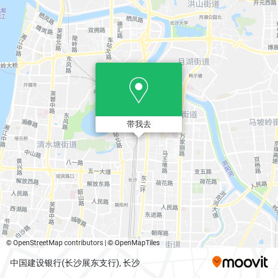 中国建设银行(长沙展东支行)地图