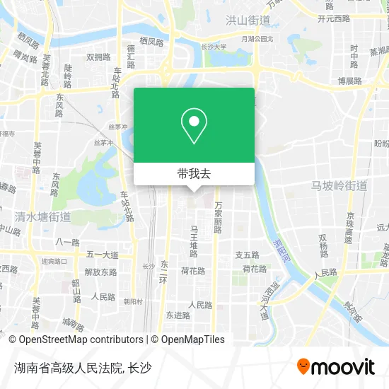 湖南省高级人民法院地图