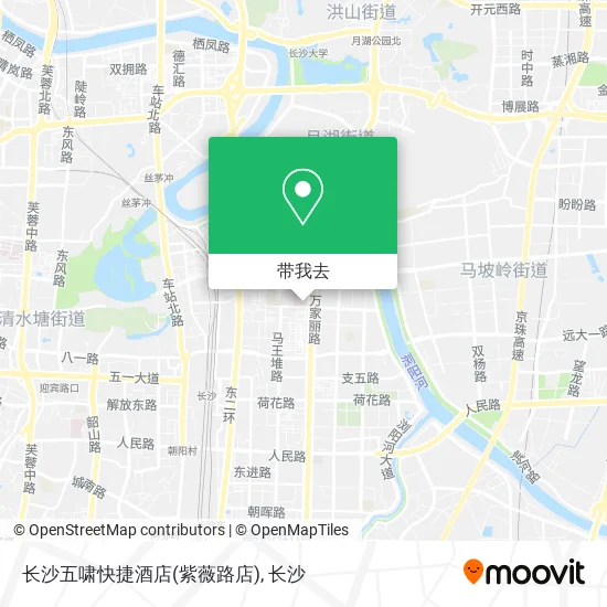 长沙五啸快捷酒店(紫薇路店)地图