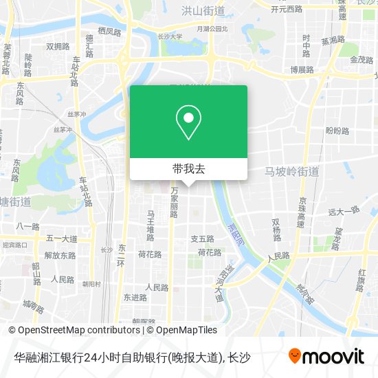 华融湘江银行24小时自助银行(晚报大道)地图