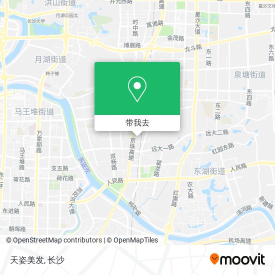 天姿美发地图
