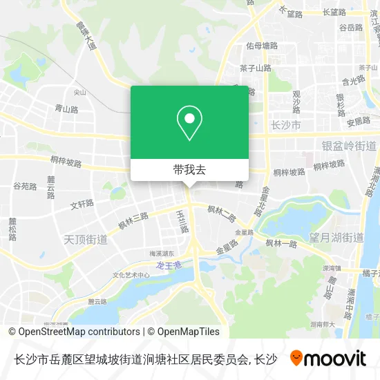 长沙市岳麓区望城坡街道涧塘社区居民委员会地图