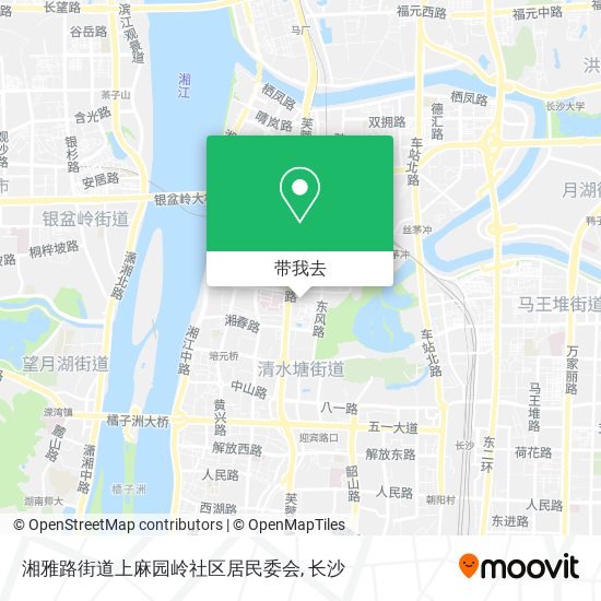 湘雅路街道上麻园岭社区居民委会地图