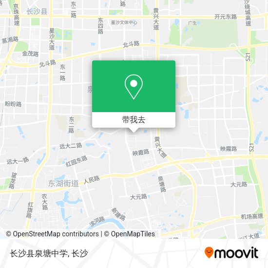 长沙县泉塘中学地图