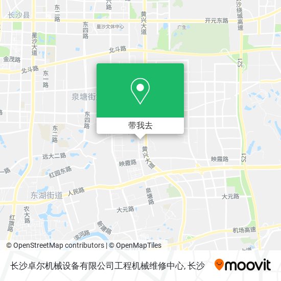 长沙卓尔机械设备有限公司工程机械维修中心地图