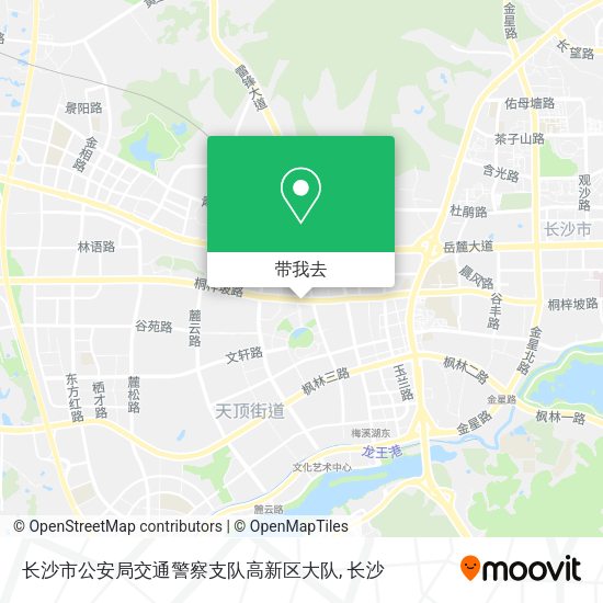 长沙市公安局交通警察支队高新区大队地图