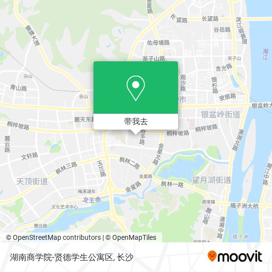湖南商学院-贤德学生公寓区地图