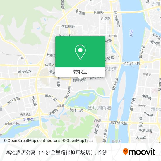 威廷酒店公寓（长沙金星路郡原广场店）地图