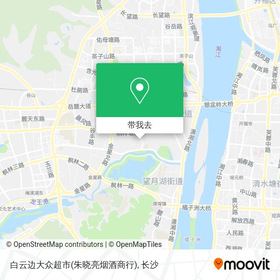 白云边大众超市(朱晓亮烟酒商行)地图
