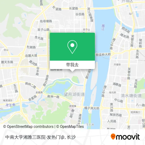 中南大学湘雅三医院-发热门诊地图