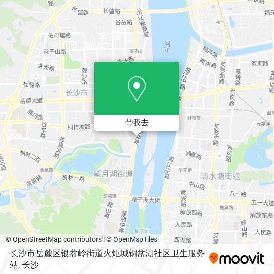 长沙市岳麓区银盆岭街道火炬城铜盆湖社区卫生服务站地图