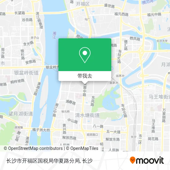 长沙市开福区国税局华夏路分局地图