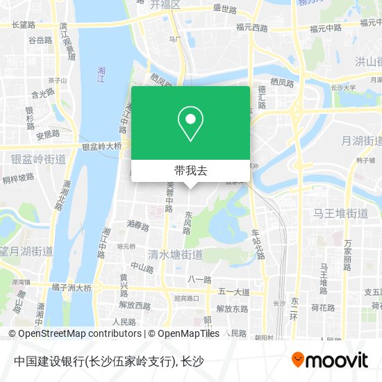 中国建设银行(长沙伍家岭支行)地图