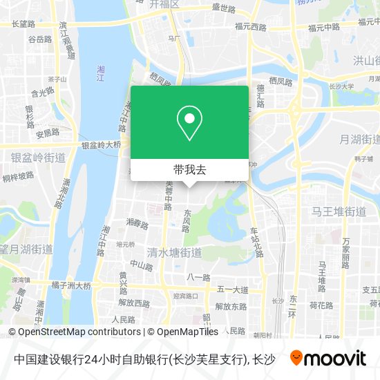 中国建设银行24小时自助银行(长沙芙星支行)地图