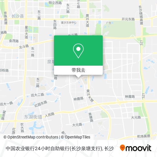 中国农业银行24小时自助银行(长沙泉塘支行)地图