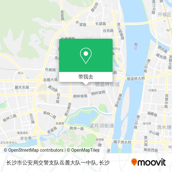 长沙市公安局交警支队岳麓大队一中队地图