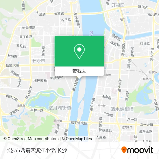 长沙市岳麓区滨江小学地图