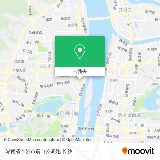 湖南省长沙市麓山公证处地图
