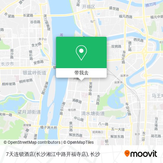 7天连锁酒店(长沙湘江中路开福寺店)地图