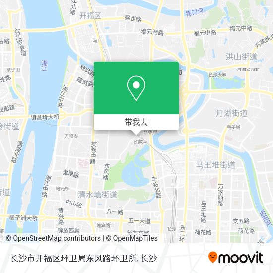 长沙市开福区环卫局东风路环卫所地图