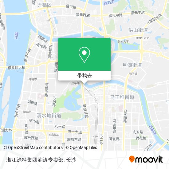 湘江涂料集团油漆专卖部地图