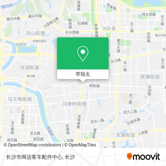 长沙市闽达客车配件中心地图