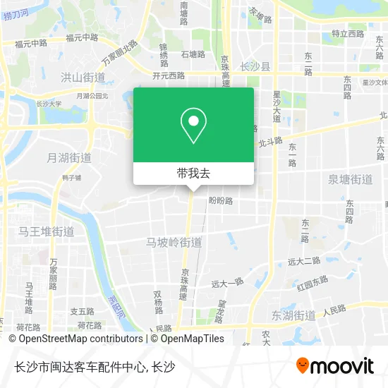 长沙市闽达客车配件中心地图