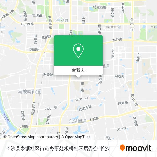 长沙县泉塘社区街道办事处板桥社区居委会地图