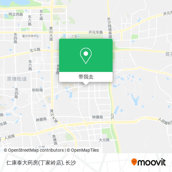 仁康泰大药房(丁家岭店)地图