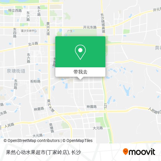 果然心动水果超市(丁家岭店)地图