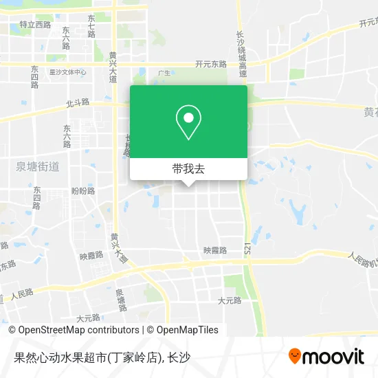 果然心动水果超市(丁家岭店)地图
