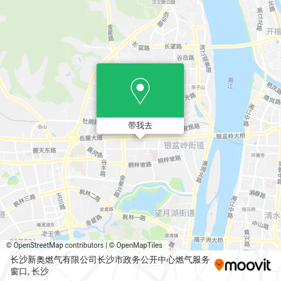 长沙新奥燃气有限公司长沙市政务公开中心燃气服务窗口地图
