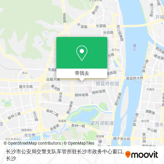 长沙市公安局交警支队车管所驻长沙市政务中心窗口地图