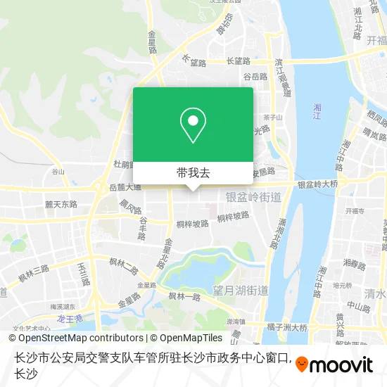 长沙市公安局交警支队车管所驻长沙市政务中心窗口地图