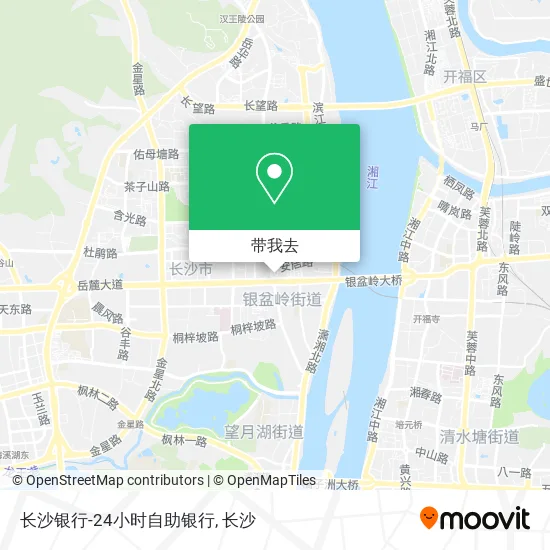 长沙银行-24小时自助银行地图