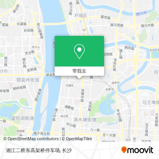 湘江二桥东高架桥停车场地图