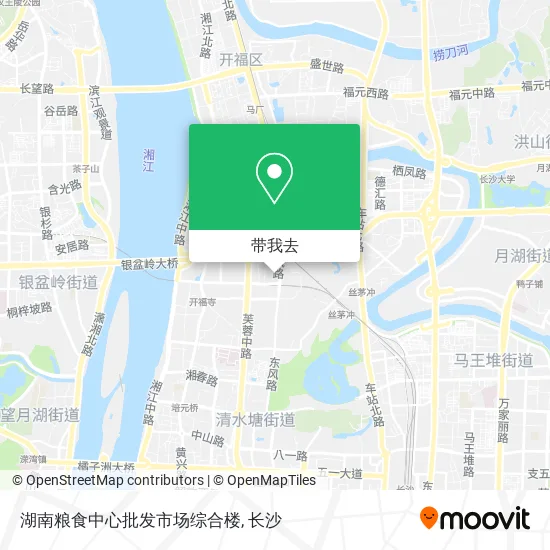 湖南粮食中心批发市场综合楼地图