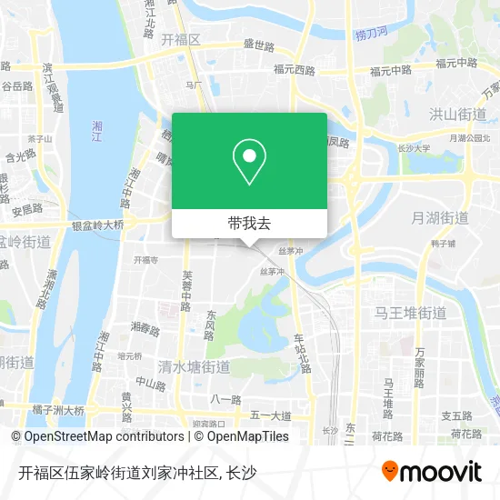 开福区伍家岭街道刘家冲社区地图