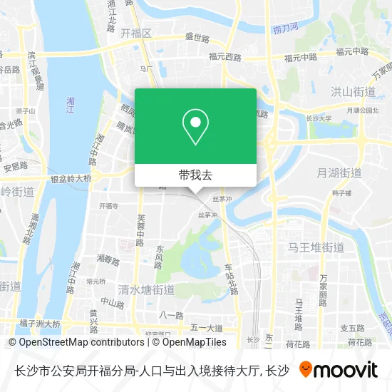 长沙市公安局开福分局-人口与出入境接待大厅地图
