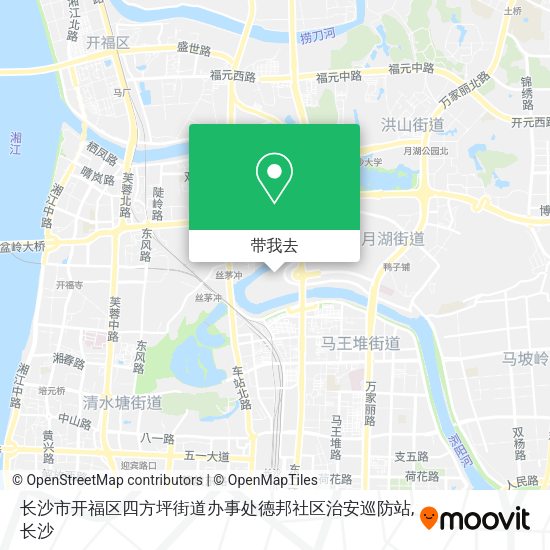 长沙市开福区四方坪街道办事处德邦社区治安巡防站地图