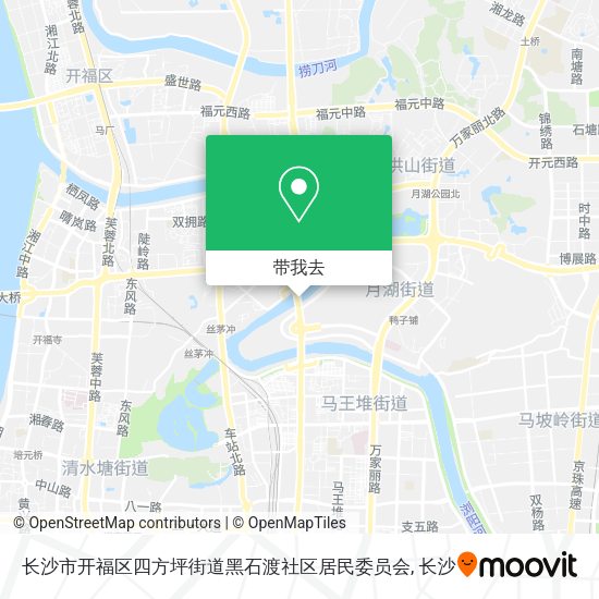 长沙市开福区四方坪街道黑石渡社区居民委员会地图