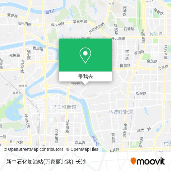 新中石化加油站(万家丽北路)地图