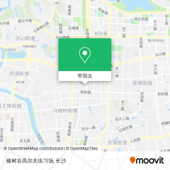 橡树谷高尔夫练习场地图