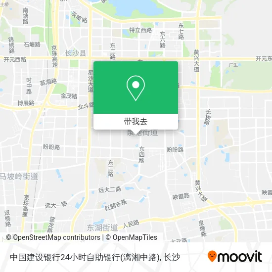 中国建设银行24小时自助银行(漓湘中路)地图