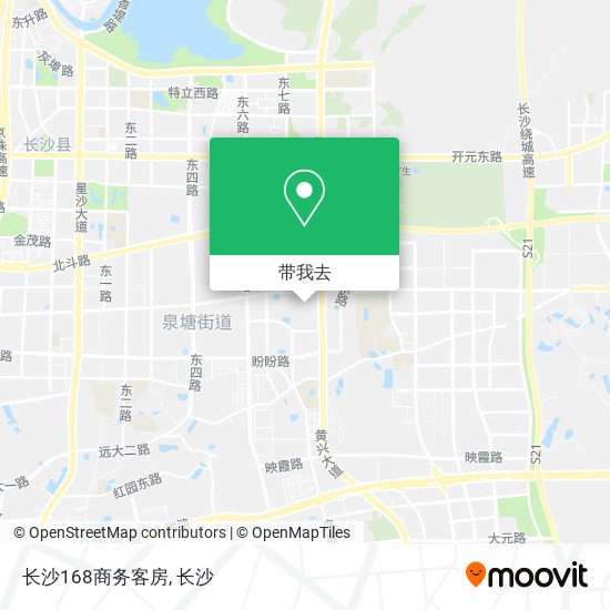 长沙168商务客房地图