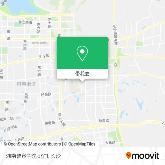 湖南警察学院-北门地图
