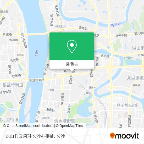 龙山县政府驻长沙办事处地图