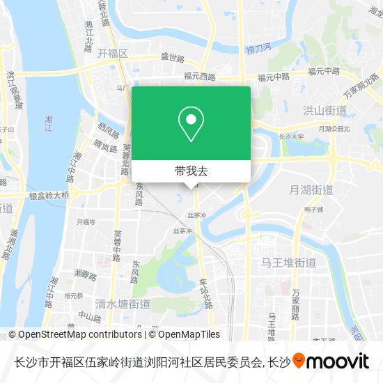长沙市开福区伍家岭街道浏阳河社区居民委员会地图