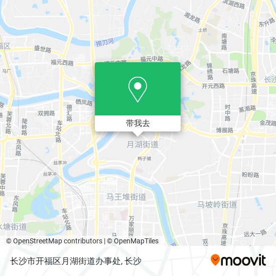 长沙市开福区月湖街道办事处地图