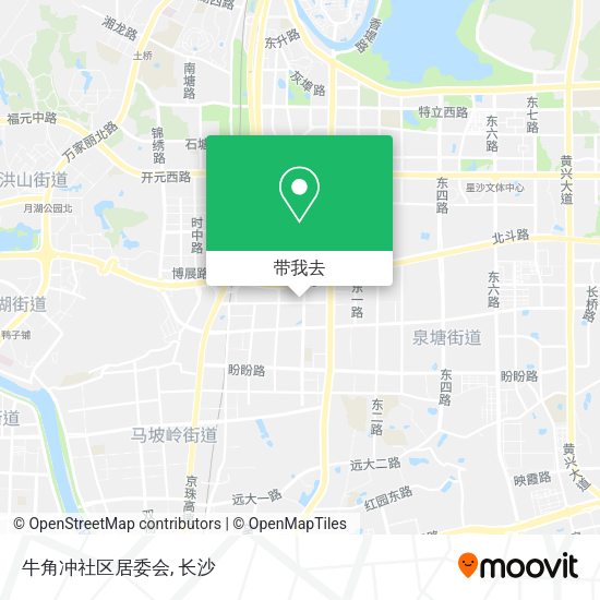 牛角冲社区居委会地图